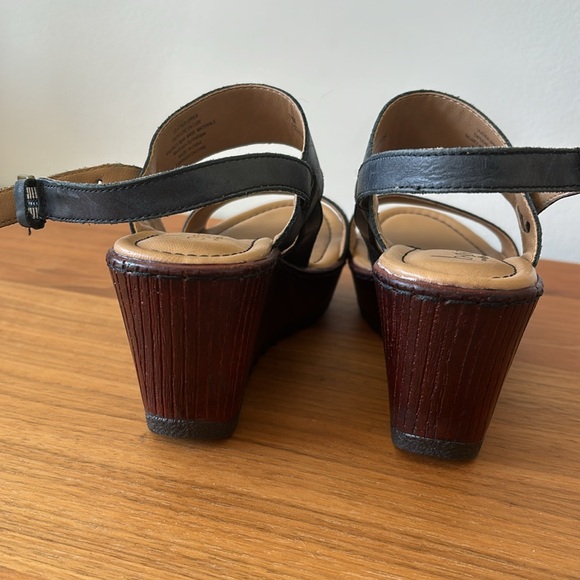 Leather sandal wedges - Picture 4 of 5